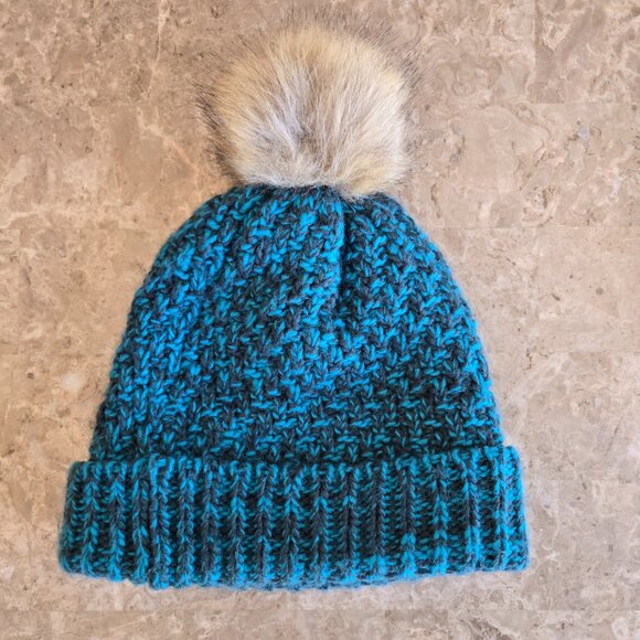 Eddie Bauer Women's Faux Fur Pom Cuffed Beanie - Picture 2 of 5